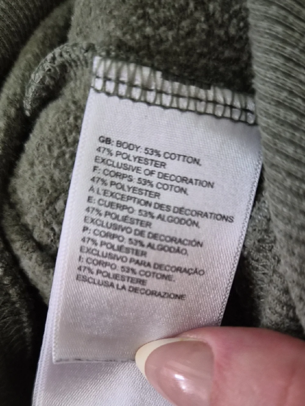 The North Face Olive Green Hoodie with White Logo Medium